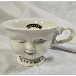Vintage Baileys Irish Cream 3D Winking Lady Porcelain Teacup